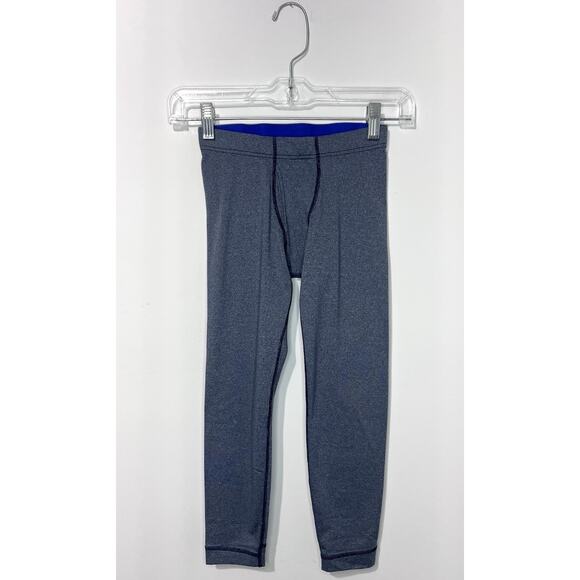 Patagonia Capilene Boys Pants S 7-8 Heather Gray Thermal Elastic Waist Logo - Picture 2 of 7